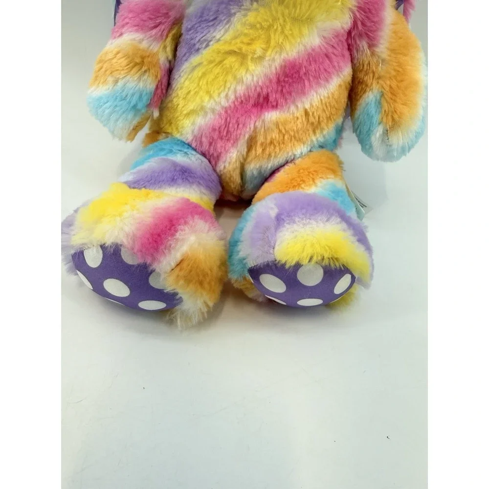 BUILD A BEAR PASTEL RAINBOW STRIPES BUNNY RABBIT 17